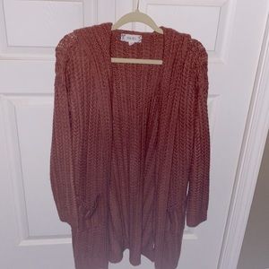 Zenana Outfitters Rust Cardigan Sweater